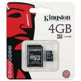 CARTÃO DE MEMORIA KINGSTON MICRO SD 2X1 4GB SDC4/4GB