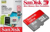 Cartão de Memória SanDisk 8GB Ultra