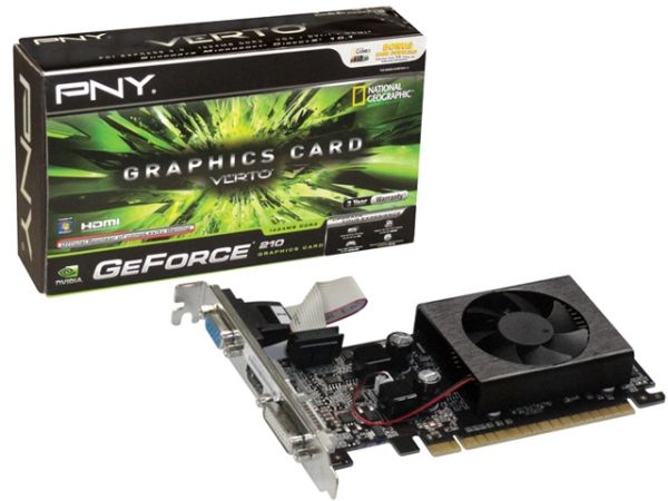 VGA PCI-E 1GB PNY GEFORCE210 DDR3 64 BITS VGA/HDMI/DVI