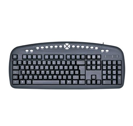 TECLADO PS2 MULTIMIDIA  KB2201-1 PRETO CX PARDA COLETEK