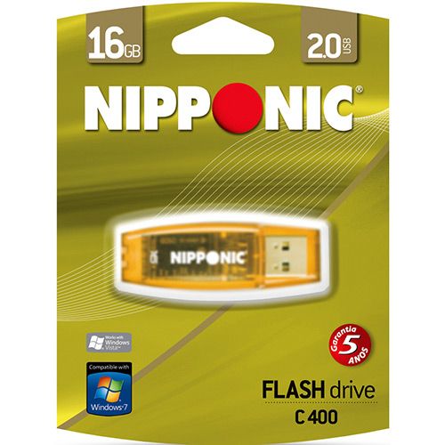 PEN DRIVE 16GB NIPPONIC C400 AMARELO