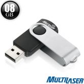 PEN DRIVE MULTILASER 8GB TWIST 2 PRETO PD587