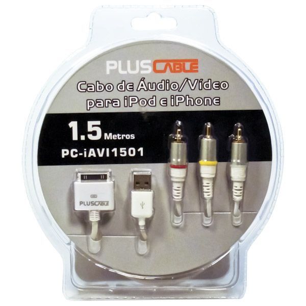 CABO A/V IPOD/IPHONE 1.5M V 3.0 PC-CBAVI1501 PLUSCABLE