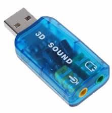 PLACA DE SOM USB 5.1 SOUD