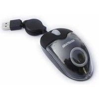 MOUSE RETRATIL MINI ACRILICO PRETO USB MULTILASER MO045